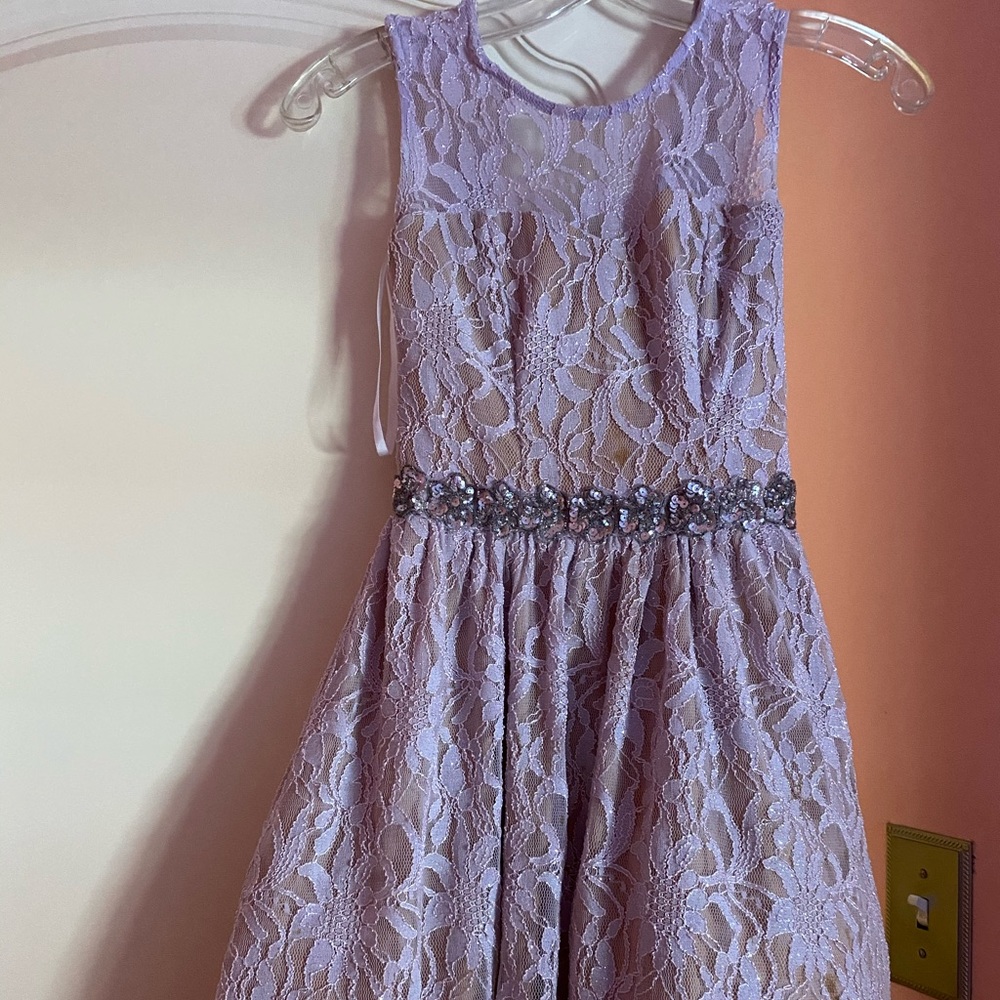 Girls Purple & Nude Dress 💟